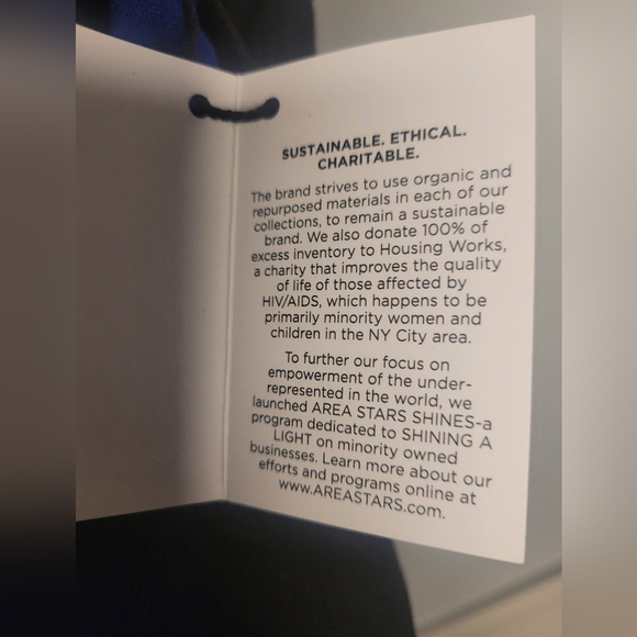 Area Stars X Bloomingdales Blue and Black Women's Cardigan. Sz M NWT - Picture 6 of 9